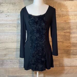 Mushka by Sienna rose  women’s black ruffled dress in size small‎